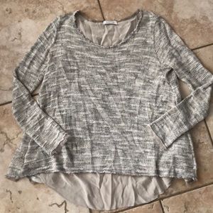 Barney’s New York Gray Flowy Long Sleeve